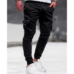 Men's Cargo Pants Cargo Trousers Pocket Plain Comfort Breathable Outdoor Daily Going out Fashion Casual Black Army Green