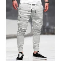 Men's Cargo Pants Cargo Trousers Pocket Plain Comfort Breathable Outdoor Daily Going out Fashion Casual Black Army Green