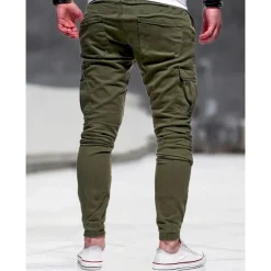 Men's Cargo Pants Cargo Trousers Pocket Plain Comfort Breathable Outdoor Daily Going out Fashion Casual Black Army Green