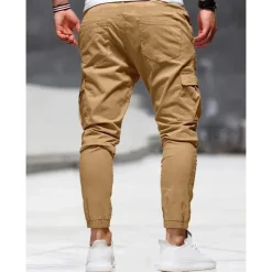 Men's Cargo Pants Cargo Trousers Pocket Plain Comfort Breathable Outdoor Daily Going out Fashion Casual Black Army Green