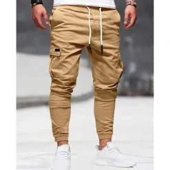 Men's Cargo Pants Cargo Trousers Pocket Plain Comfort Breathable Outdoor Daily Going out Fashion Casual Black Army Green