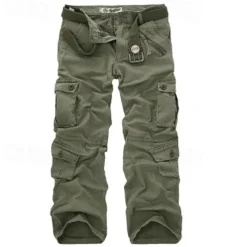 Men's Cargo Pants Cargo Trousers Pocket Plain Comfort Breathable Outdoor Daily Going out Fashion Casual Gray Green Yellow camouflage