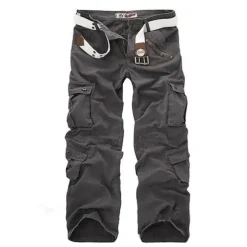 Men's Cargo Pants Cargo Trousers Pocket Plain Comfort Breathable Outdoor Daily Going out Fashion Casual Gray Green Yellow camouflage