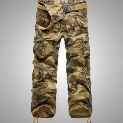 Men's Cargo Pants Cargo Trousers Pocket Plain Comfort Breathable Outdoor Daily Going out Fashion Casual Gray Green Yellow camouflage