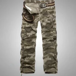 Men's Cargo Pants Cargo Trousers Pocket Plain Comfort Breathable Outdoor Daily Going out Fashion Casual Gray Green Yellow camouflage