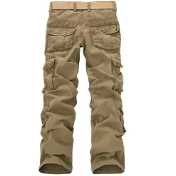 Men's Cargo Pants Cargo Trousers Combat Trousers Trousers Multi Pocket Plain Full Length Casual Black khaki Micro-elastic