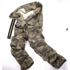 Men's Cargo Pants Cargo Trousers Combat Trousers Trousers Multi Pocket Plain Full Length Casual Black khaki Micro-elastic