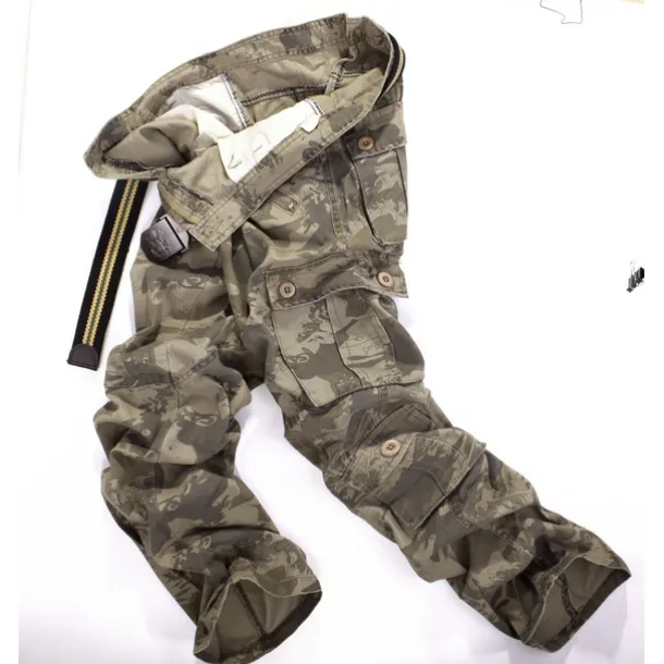 Men's Cargo Pants Cargo Trousers Combat Trousers Trousers Multi Pocket Plain Full Length Casual Black khaki Micro-elastic