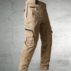 Men's Cargo Pants Cargo Trousers Tactical Pants Work Pants Zipper Pocket Multi Pocket Straight Leg Solid Color Outdoor Full Length Daily Stylish Black khaki