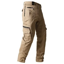 Men's Cargo Pants Cargo Trousers Tactical Pants Work Pants Zipper Pocket Multi Pocket Straight Leg Solid Color Outdoor Full Length Daily Stylish Black khaki