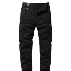 Men's Cargo Pants Cargo Trousers Tactical Pants Work Pants Zipper Pocket Multi Pocket Straight Leg Solid Color Outdoor Full Length Daily Stylish Black khaki
