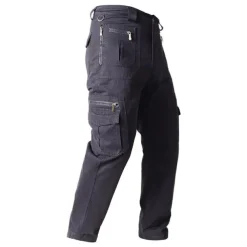 Men's Cargo Pants Cargo Trousers Tactical Pants Work Pants Zipper Pocket Multi Pocket Straight Leg Solid Color Outdoor Full Length Daily Stylish Black khaki