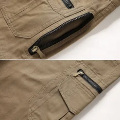 Men's Cargo Pants Cargo Trousers Tactical Pants Work Pants Zipper Pocket Multi Pocket Straight Leg Solid Color Outdoor Full Length Daily Stylish Black khaki