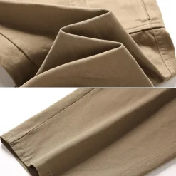 Men's Cargo Pants Cargo Trousers Tactical Pants Work Pants Zipper Pocket Multi Pocket Straight Leg Solid Color Outdoor Full Length Daily Stylish Black khaki