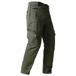 Men's Cargo Pants Cargo Trousers Tactical Pants Work Pants Zipper Pocket Multi Pocket Straight Leg Solid Color Outdoor Full Length Daily Stylish Black khaki