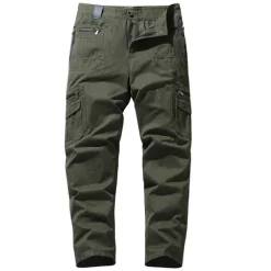 Men's Cargo Pants Cargo Trousers Tactical Pants Work Pants Zipper Pocket Multi Pocket Straight Leg Solid Color Outdoor Full Length Daily Stylish Black khaki