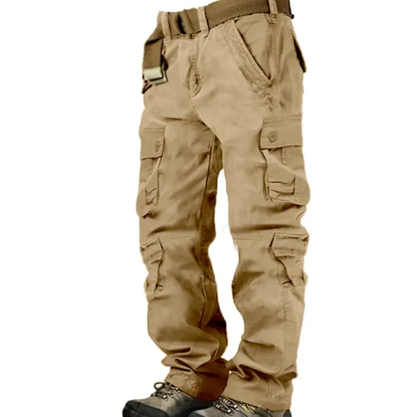 Men's Cargo Pants Cargo Trousers Hiking Pants 8 Pocket Plain Comfort Breathable Outdoor Daily Going out Fashion Casual Gray Green Camouflage Black