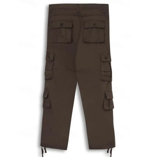 Men's Cargo Pants Cargo Trousers Hiking Pants 8 Pocket Plain Comfort Breathable Outdoor Daily Going out Fashion Casual Gray Green Camouflage Black