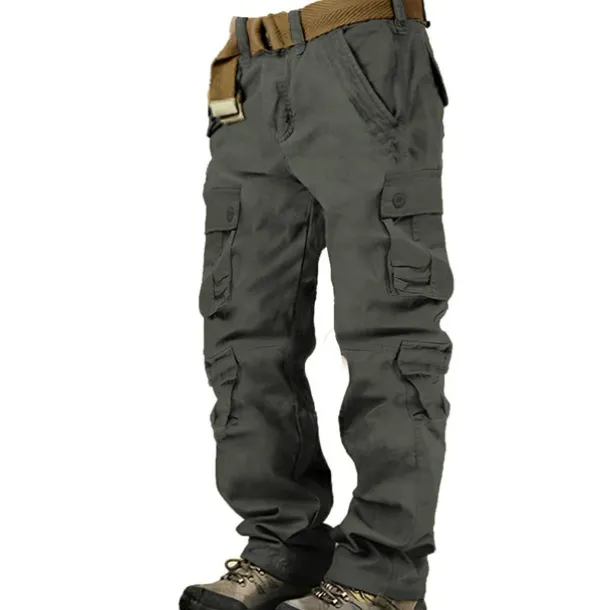 Men's Cargo Pants Cargo Trousers Hiking Pants 8 Pocket Plain Comfort Breathable Outdoor Daily Going out Fashion Casual Gray Green Camouflage Black