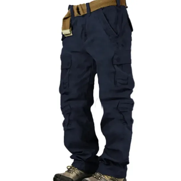 Men's Cargo Pants Cargo Trousers Hiking Pants 8 Pocket Plain Comfort Breathable Outdoor Daily Going out Fashion Casual Gray Green Camouflage Black
