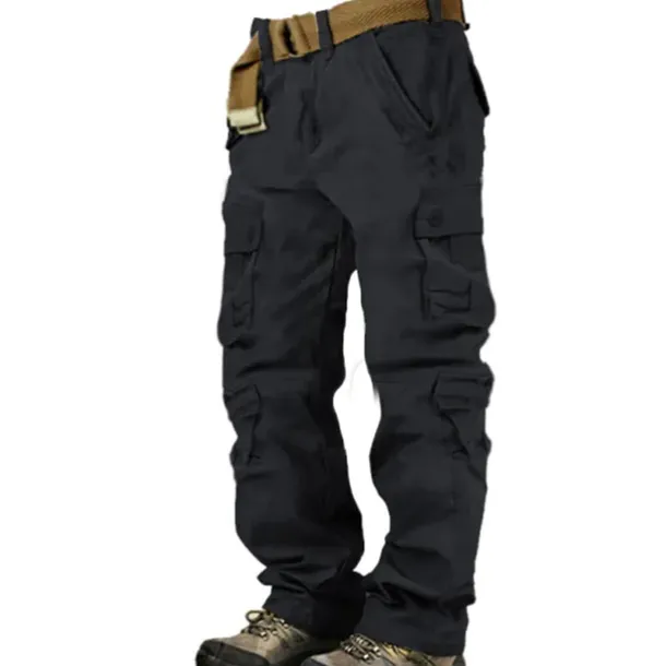Men's Cargo Pants Cargo Trousers Hiking Pants 8 Pocket Plain Comfort Breathable Outdoor Daily Going out Fashion Casual Gray Green Camouflage Black