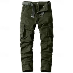 Men's Cargo Pants Cargo Trousers Work Pants 6 Pocket Solid Color Ripstop Breathable Weekend Streetwear Classic Casual Black Army Green