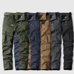 Men's Cargo Pants Cargo Trousers Work Pants 6 Pocket Solid Color Ripstop Breathable Weekend Streetwear Classic Casual Black Army Green