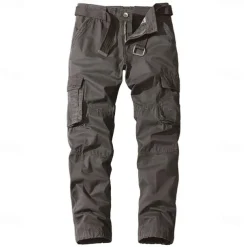 Men's Cargo Pants Cargo Trousers Work Pants 6 Pocket Solid Color Ripstop Breathable Weekend Streetwear Classic Casual Black Army Green