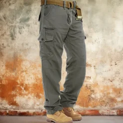 Men's Cargo Pants Cargo Trousers Work Pants Pocket Plain Comfort Breathable Outdoor Daily Going out Fashion Casual Army Yellow Black