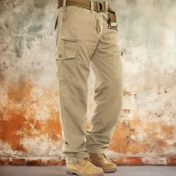 Men's Cargo Pants Cargo Trousers Work Pants Pocket Plain Comfort Breathable Outdoor Daily Going out Fashion Casual Army Yellow Black