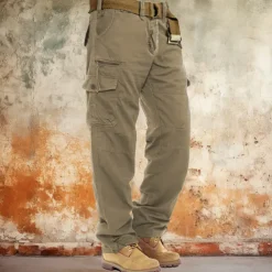 Men's Cargo Pants Cargo Trousers Work Pants Pocket Plain Comfort Breathable Outdoor Daily Going out Fashion Casual Army Yellow Black