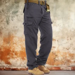 Men's Cargo Pants Cargo Trousers Work Pants Pocket Plain Comfort Breathable Outdoor Daily Going out Fashion Casual Army Yellow Black