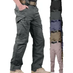 Men's Cargo Pants Cargo Trousers Combat Trousers Tactical Pants Solid Color Ripstop Breathable Going out Streetwear Designer Casual Black Green