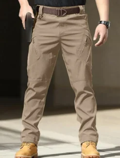 Men's Cargo Pants Cargo Trousers Trousers Tactical Pocket Classic Multiple Pockets Solid Color Comfort Outdoor Full Length Casual Daily Streetwear Stylish Black Army Green Micro-elastic