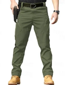 Men's Cargo Pants Cargo Trousers Trousers Tactical Pocket Classic Multiple Pockets Solid Color Comfort Outdoor Full Length Casual Daily Streetwear Stylish Black Army Green Micro-elastic