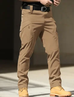 Men's Cargo Pants Cargo Trousers Trousers Tactical Pocket Classic Multiple Pockets Solid Color Comfort Outdoor Full Length Casual Daily Streetwear Stylish Black Army Green Micro-elastic