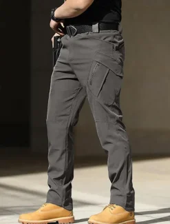 Men's Cargo Pants Cargo Trousers Trousers Tactical Pocket Classic Multiple Pockets Solid Color Comfort Outdoor Full Length Casual Daily Streetwear Stylish Black Army Green Micro-elastic