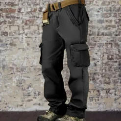Men's Cargo Pants Cargo Trousers Trousers Multi Pocket Plain Wearable Outdoor Casual Daily Fashion Classic Army Yellow Black