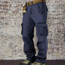 Men's Cargo Pants Cargo Trousers Trousers Multi Pocket Plain Wearable Outdoor Casual Daily Fashion Classic Army Yellow Black