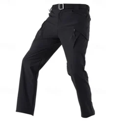 Men's Cargo Pants Cargo Trousers Tactical Pants Trousers Hiking Pants Elastic Waist Multi Pocket Plain Waterproof Quick Dry Full Length Outdoor Casual Camping & Hiking Fashion Streetwear Black Green