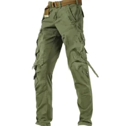 Men's Cargo Pants Cargo Trousers Work Pants Zipper Pocket Plain Comfort Breathable Outdoor Daily Going out 100% Cotton Fashion Casual Army Yellow Black