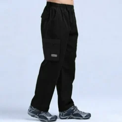 Men's Cargo Pants Cargo Trousers Trousers Work Pants Elastic Waist Multi Pocket Plain Comfort Breathable Casual Daily Streetwear Sports Fashion ArmyGreen Black Micro-elastic