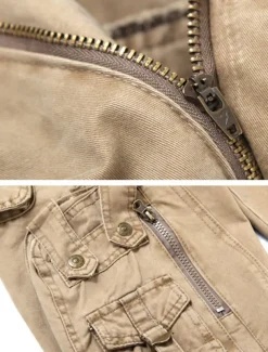 Men's Cargo Pants Cargo Trousers Trousers Multi Pocket Straight Leg Solid Colored Comfort Wearable Outdoor Daily 100% Cotton Sports Stylish ArmyGreen Black