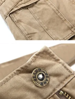 Men's Cargo Pants Cargo Trousers Trousers Multi Pocket Straight Leg Solid Colored Comfort Wearable Outdoor Daily 100% Cotton Sports Stylish ArmyGreen Black