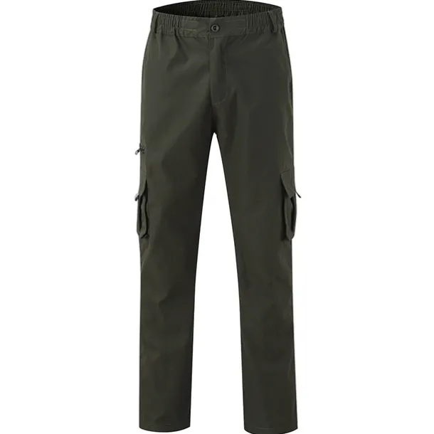 Men's Cargo Pants Cargo Trousers Work Pants Elastic Waist Multi Pocket Straight Leg Plain Work Simple Casual Navy ArmyGreen
