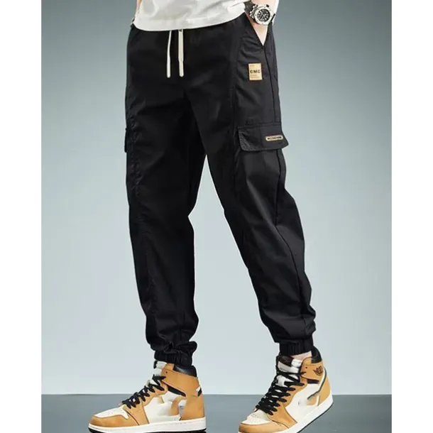 Men's Cargo Pants Cargo Trousers Techwear Pocket Drawstring Elastic Waist Plain Comfort Breathable Outdoor Daily Going out Fashion Casual Black Army Green