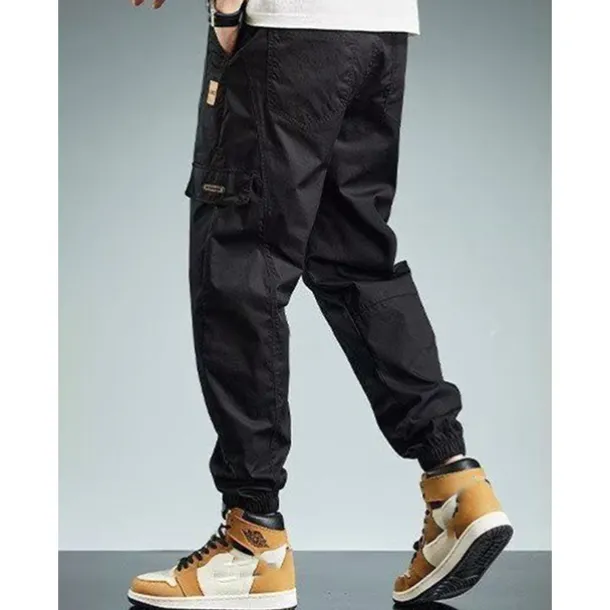 Men's Cargo Pants Cargo Trousers Techwear Pocket Drawstring Elastic Waist Plain Comfort Breathable Outdoor Daily Going out Fashion Casual Black Army Green