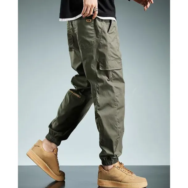 Men's Cargo Pants Cargo Trousers Techwear Pocket Drawstring Elastic Waist Plain Comfort Breathable Outdoor Daily Going out Fashion Casual Black Army Green