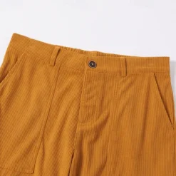 Men's Cargo Pants Corduroy Pants Trousers Casual Pants Pocket Elastic Waist Multi Pocket Plain Comfort Soft Full Length Outdoor Daily Going out Fashion Streetwear Black Brown Micro-elastic