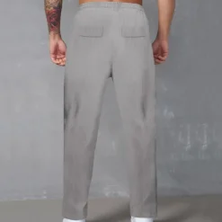 Men's Cargo Pants Corduroy Pants Tactical Pants Trousers Elastic Waist Drawstring Multi Pocket Plain Wearable Outdoor Daily Camping & Hiking Fashion Classic Black Army Green